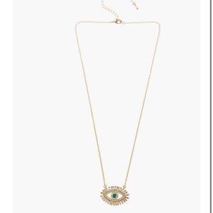 Eye Candy  Cubic Zirconia Evil Eye Pendant Necklace